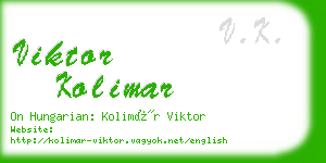 viktor kolimar business card